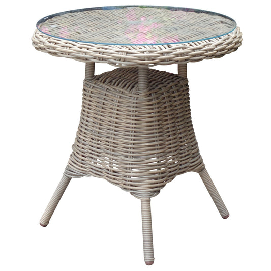 Amalfi Outdoor Bistro Table with Glass Top | Compact & Elegant Garden Dining - Apex Bespoke Carpentry