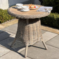 Load image into Gallery viewer, Amalfi Outdoor Bistro Table with Wood Top | Stylish Small - Space Garden Dining - Apex Bespoke Carpentry