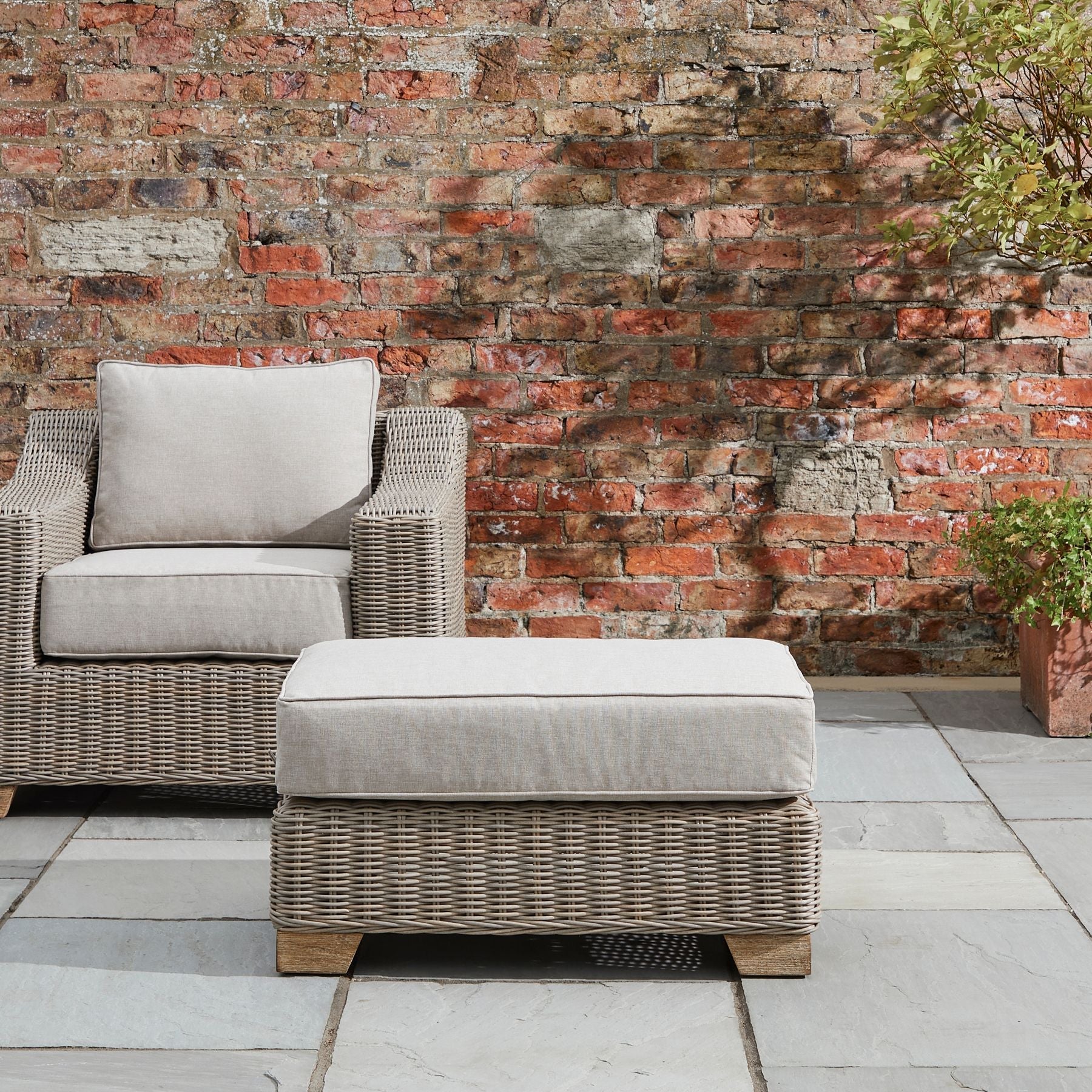 Capri Collection Outdoor Foot Stool - Apex Bespoke Carpentry
