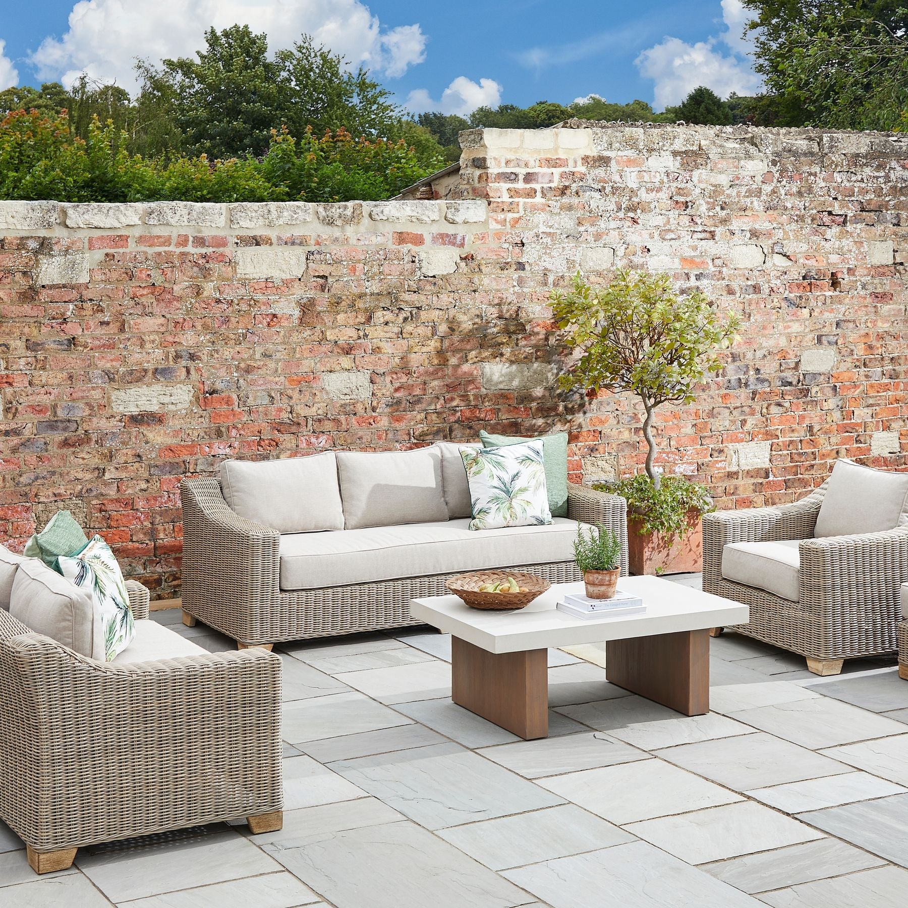 Capri Outdoor Three - Seater Sofa - Apex Bespoke Carpentry