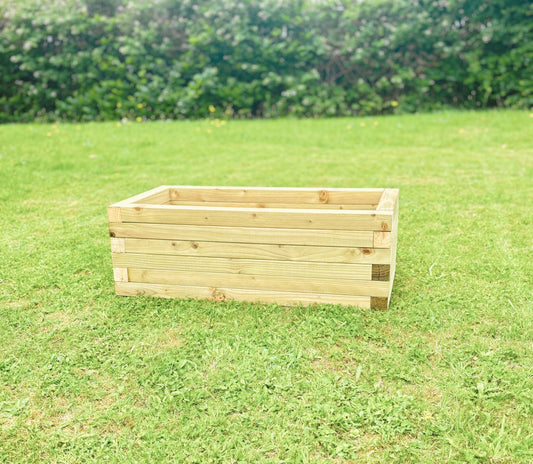 Handmade Stackable Wooden Planter | 80cm Wide |Treated Timber Raised Bed | Easi Edge - Apex Bespoke Carpentry