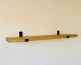 Load image into Gallery viewer, Rustic Wooden Shelf with Brackets - Natural - Apex Bespoke Carpentry