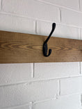 Load image into Gallery viewer, Wooden Coat Rack with Black Hooks - Apex Bespoke Carpentry