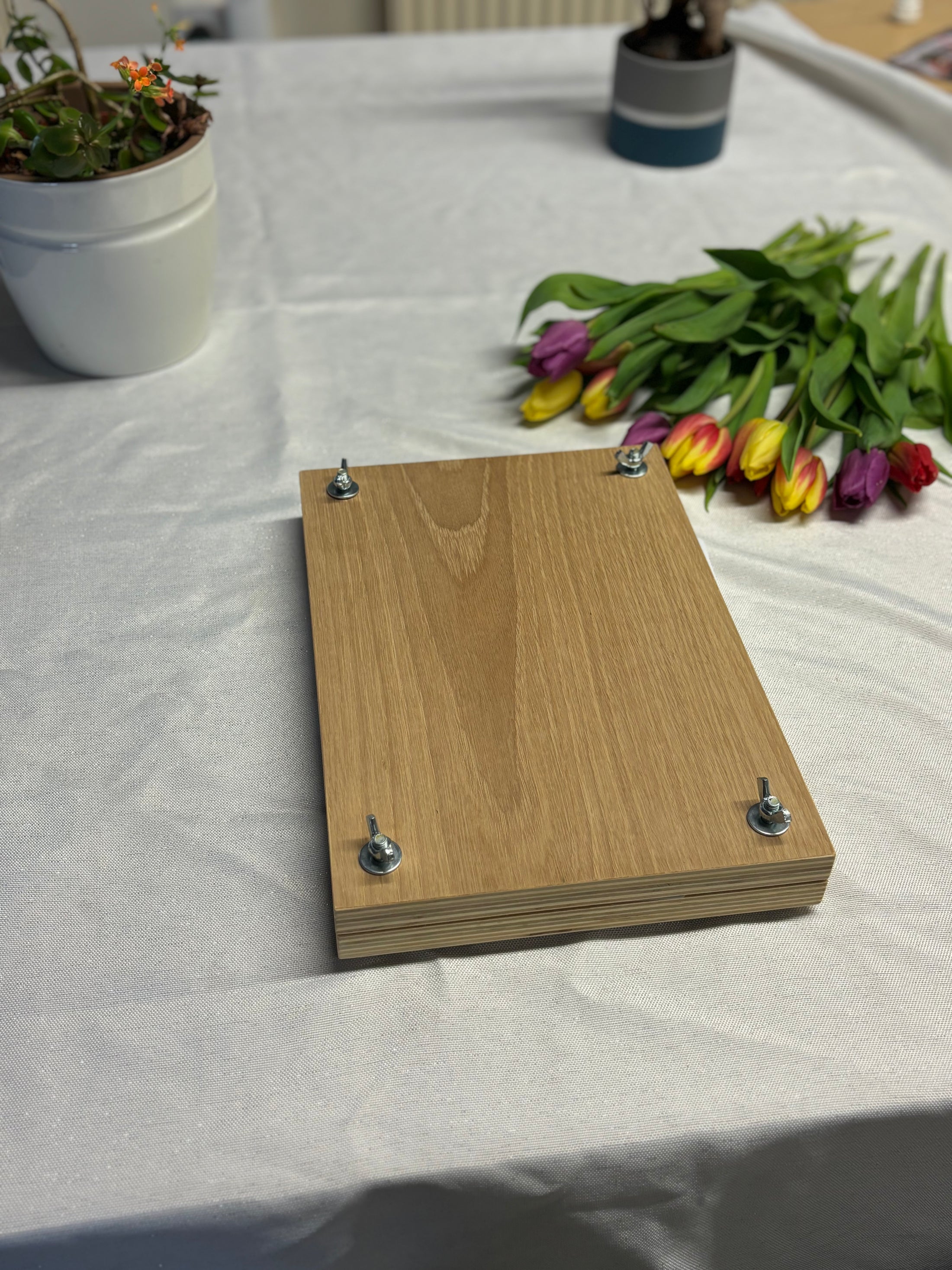 Oak Veneered Plywood Flower Press