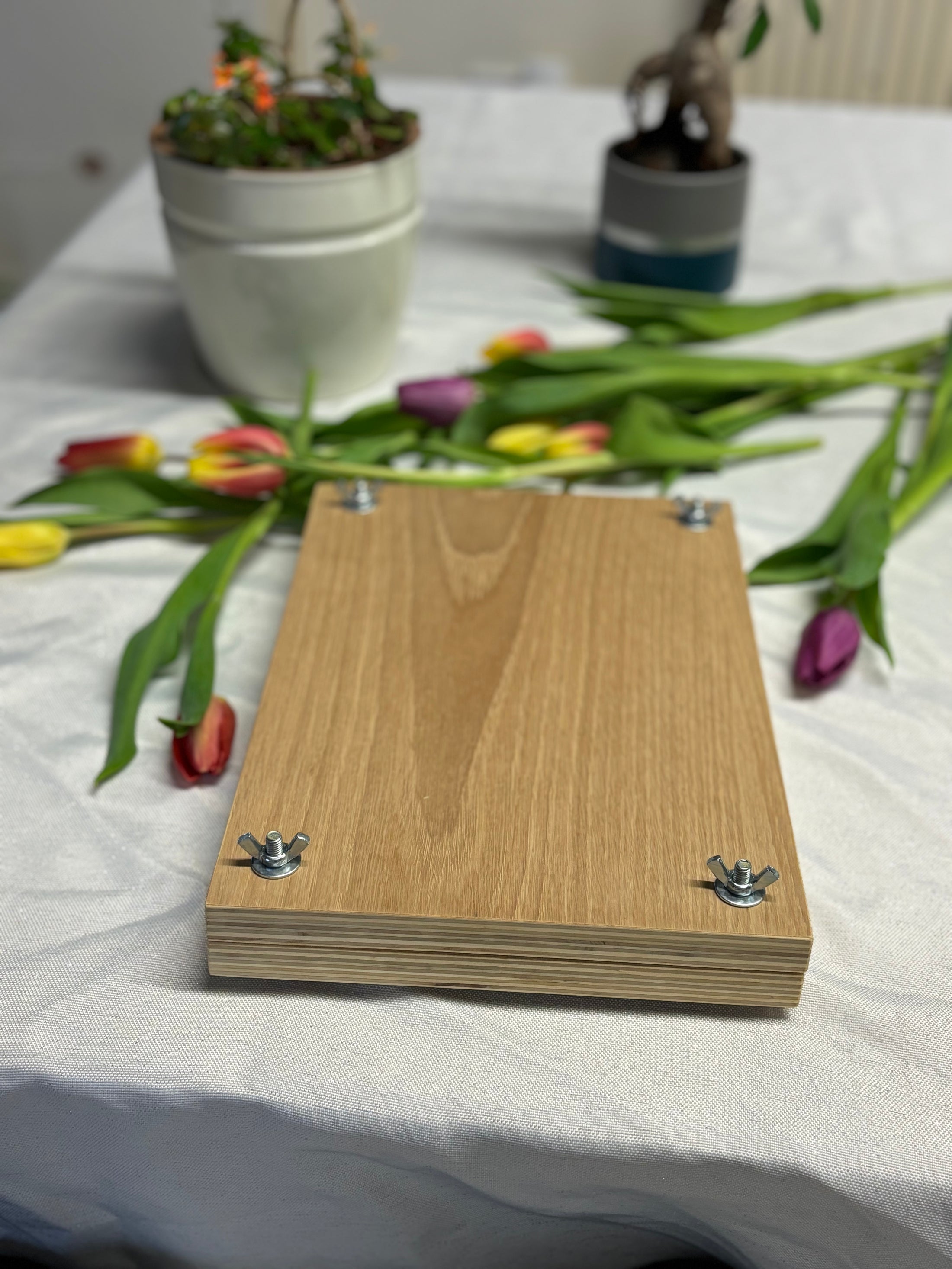 Oak Veneered Plywood Flower Press