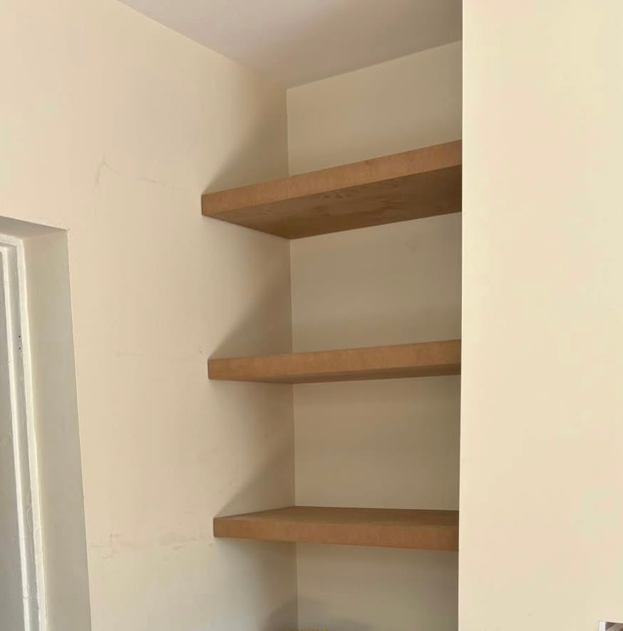 Made-to- Measure Floating Alcove Paintable Shelves | MDF Alcove Shelves | Easy to Install