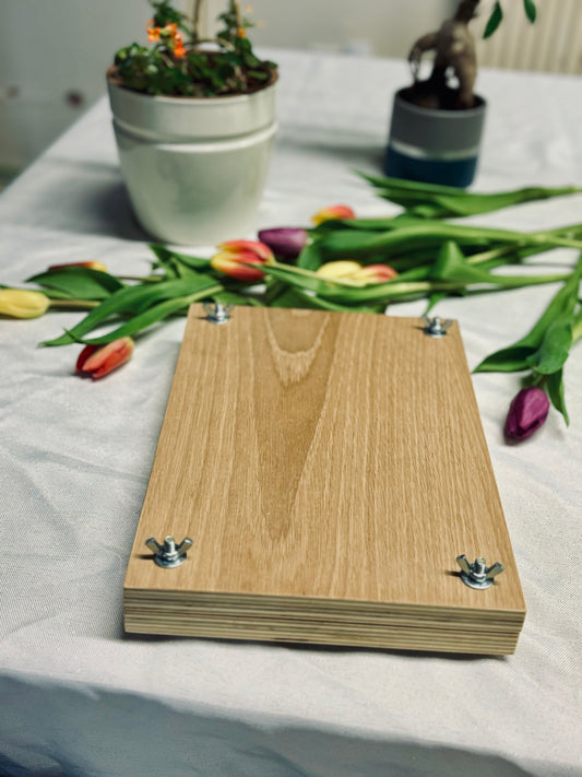 Oak Veneered Plywood Flower Press