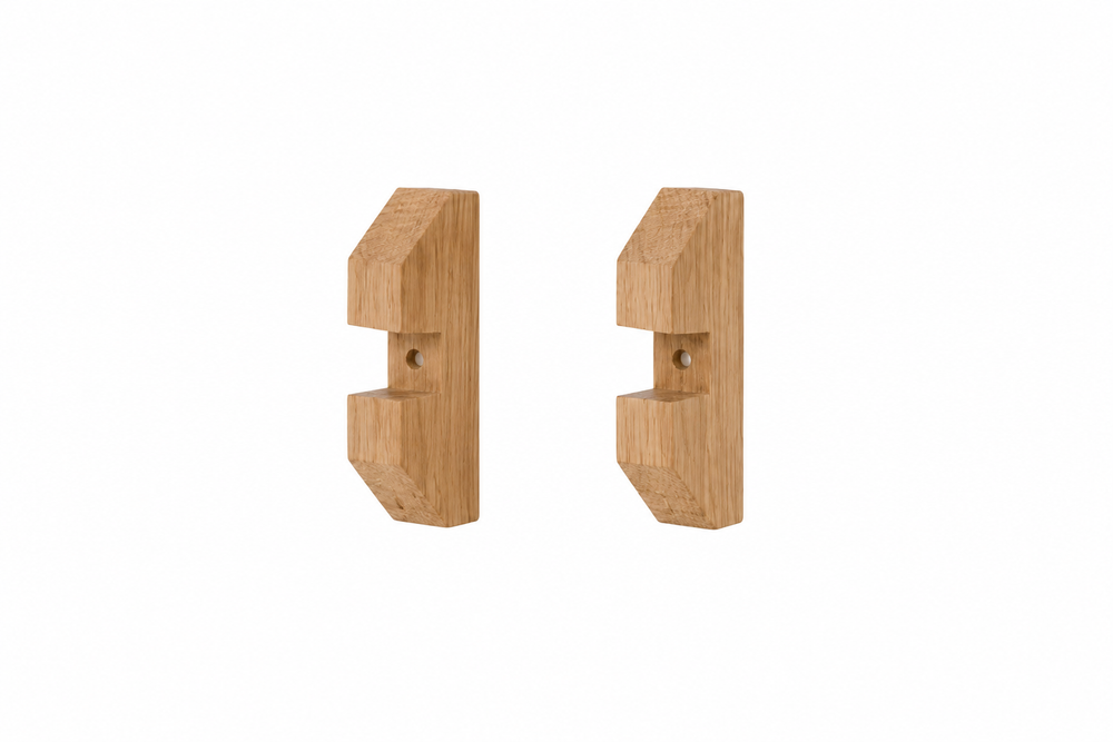 2 x Oak Wall Brackets