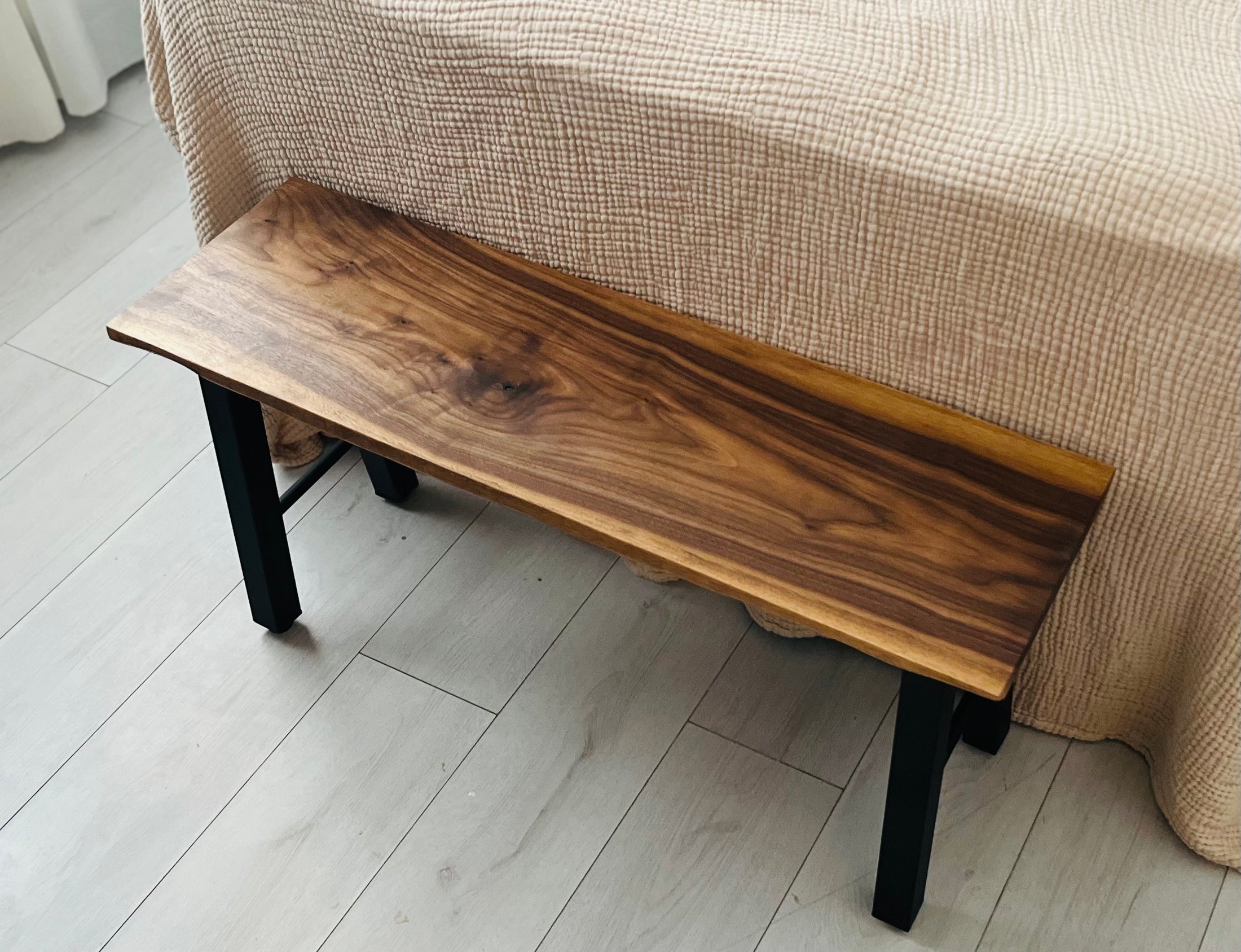 Solid Walnut Bench