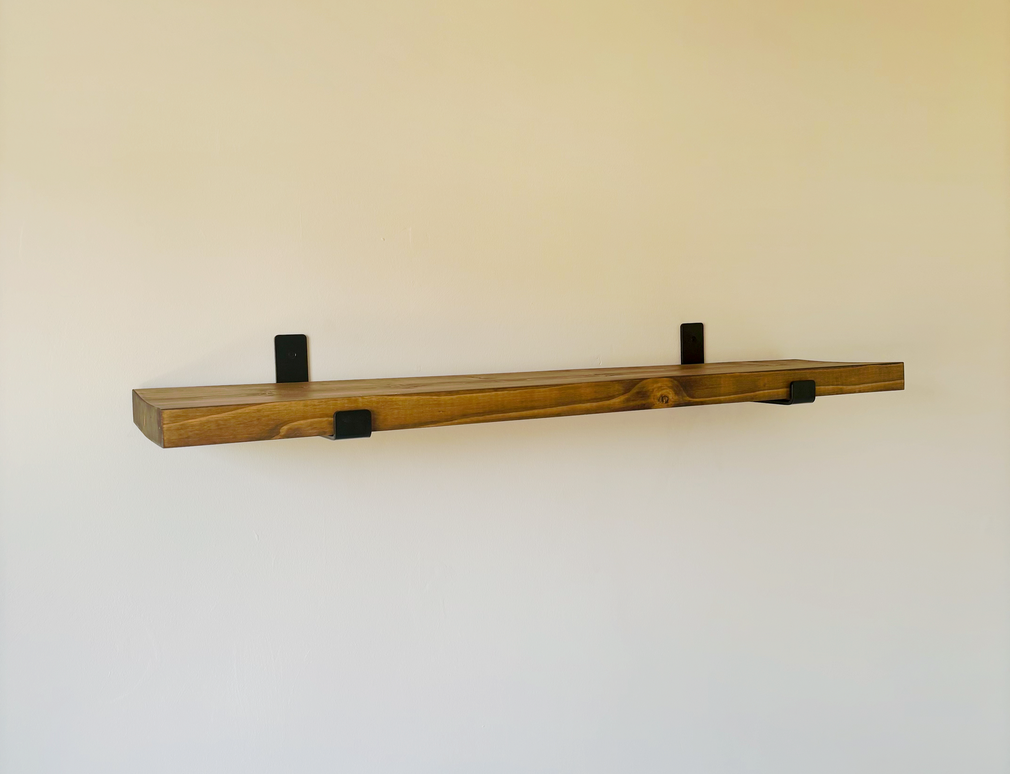 Pine Wall Shelf Stained in a Dark Oak 