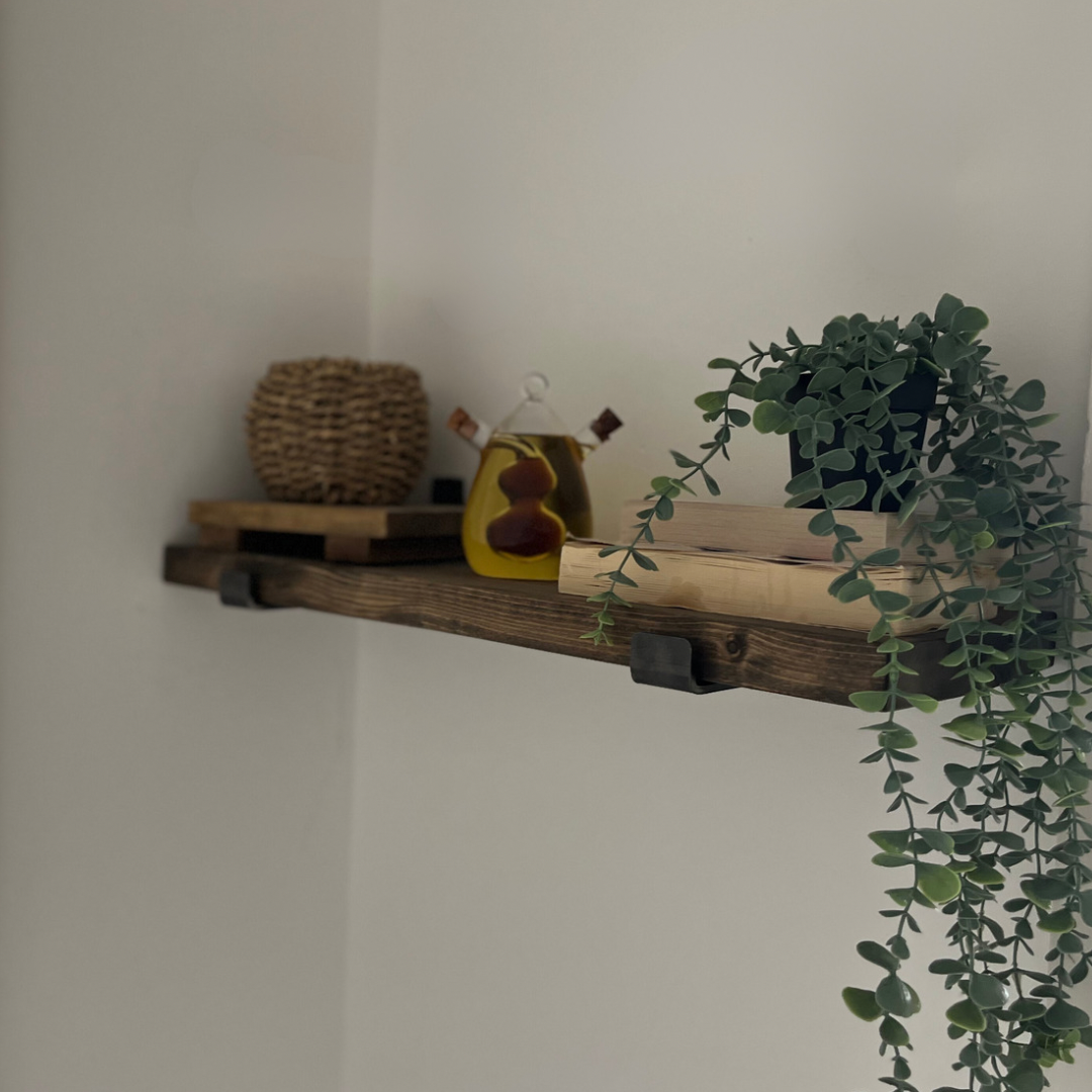 Rustic Wooden Shelf with Brackets – Apex Bespoke Carpentry