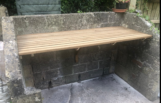 Made to Measure Outdoor Slatted Shelves| Shed & Garage Shelves | Garden Worktop | Potting Bench