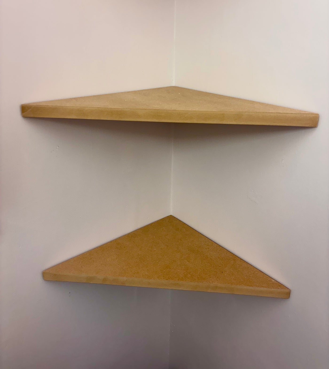 Corner 25mm MDF Shelves | Paintable Corner Shelves
