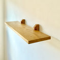 Load image into Gallery viewer, Oak Effect Shelf with Brackets
