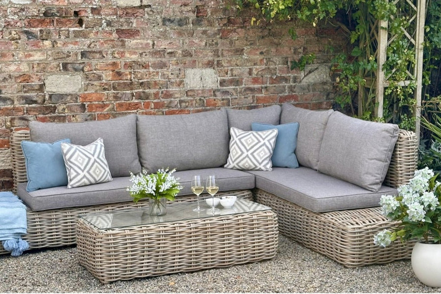 Amalfi Outdoor Corner Sofa Set | Luxury All - Weather Garden Lounge (Large) - Apex Bespoke Carpentry