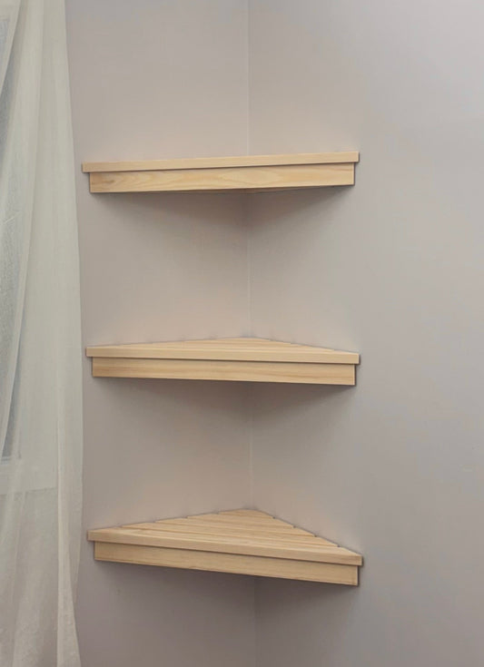 Corner Airing Cupboard Shelves | Slatted Corner Shelves - Apex Bespoke Carpentry
