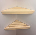 Load image into Gallery viewer, Corner Airing Cupboard Shelves | Slatted Corner Shelves - Apex Bespoke Carpentry
