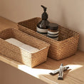 Load image into Gallery viewer, Grass Woven Rectangular Storage Basket | Home Storage Basket Box | Storage Container Sundries Kitchen Drawer Organiser - Apex Bespoke Carpentry
