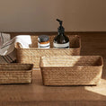 Load image into Gallery viewer, Grass Woven Rectangular Storage Basket | Home Storage Basket Box | Storage Container Sundries Kitchen Drawer Organiser - Apex Bespoke Carpentry
