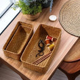 Load image into Gallery viewer, Grass Woven Rectangular Storage Basket | Home Storage Basket Box | Storage Container Sundries Kitchen Drawer Organiser - Apex Bespoke Carpentry
