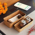 Load image into Gallery viewer, Grass Woven Rectangular Storage Basket | Home Storage Basket Box | Storage Container Sundries Kitchen Drawer Organiser - Apex Bespoke Carpentry
