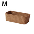 Load image into Gallery viewer, Grass Woven Rectangular Storage Basket | Home Storage Basket Box | Storage Container Sundries Kitchen Drawer Organiser - Apex Bespoke Carpentry

