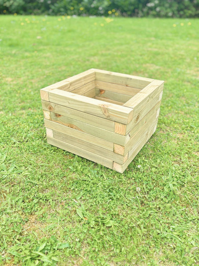 Handmade Stackable Wooden Planter | 40cm Wide |Treated Timber Raised Bed | Easi Edge - Apex Bespoke Carpentry