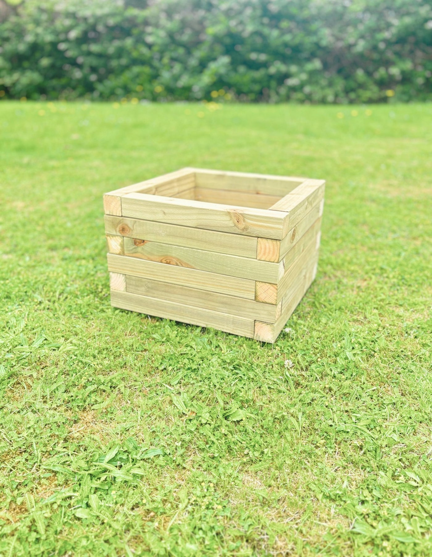 Handmade Stackable Wooden Planter | 40cm Wide |Treated Timber Raised Bed | Easi Edge - Apex Bespoke Carpentry