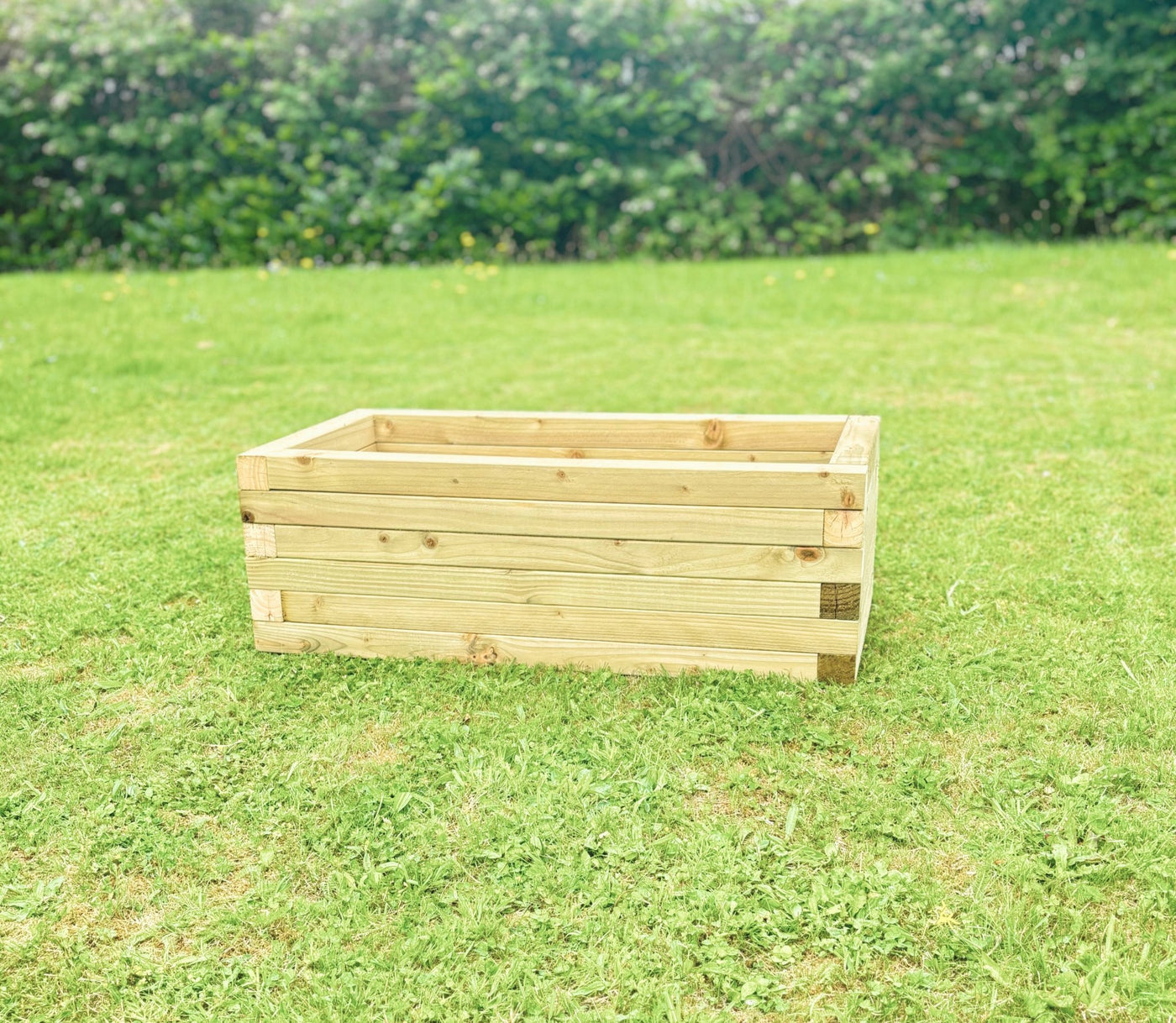 Handmade Stackable Wooden Planter | 80cm Wide |Treated Timber Raised Bed | Easi Edge - Apex Bespoke Carpentry