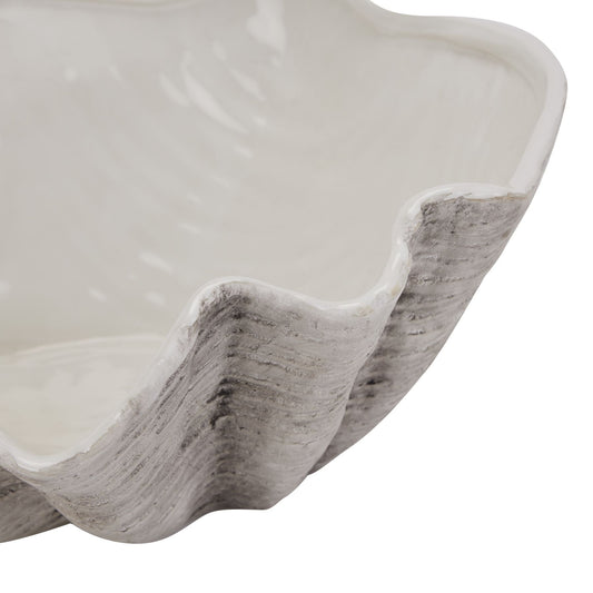 Large Ceramic Adele Shell Bowl - Apex Bespoke Carpentry