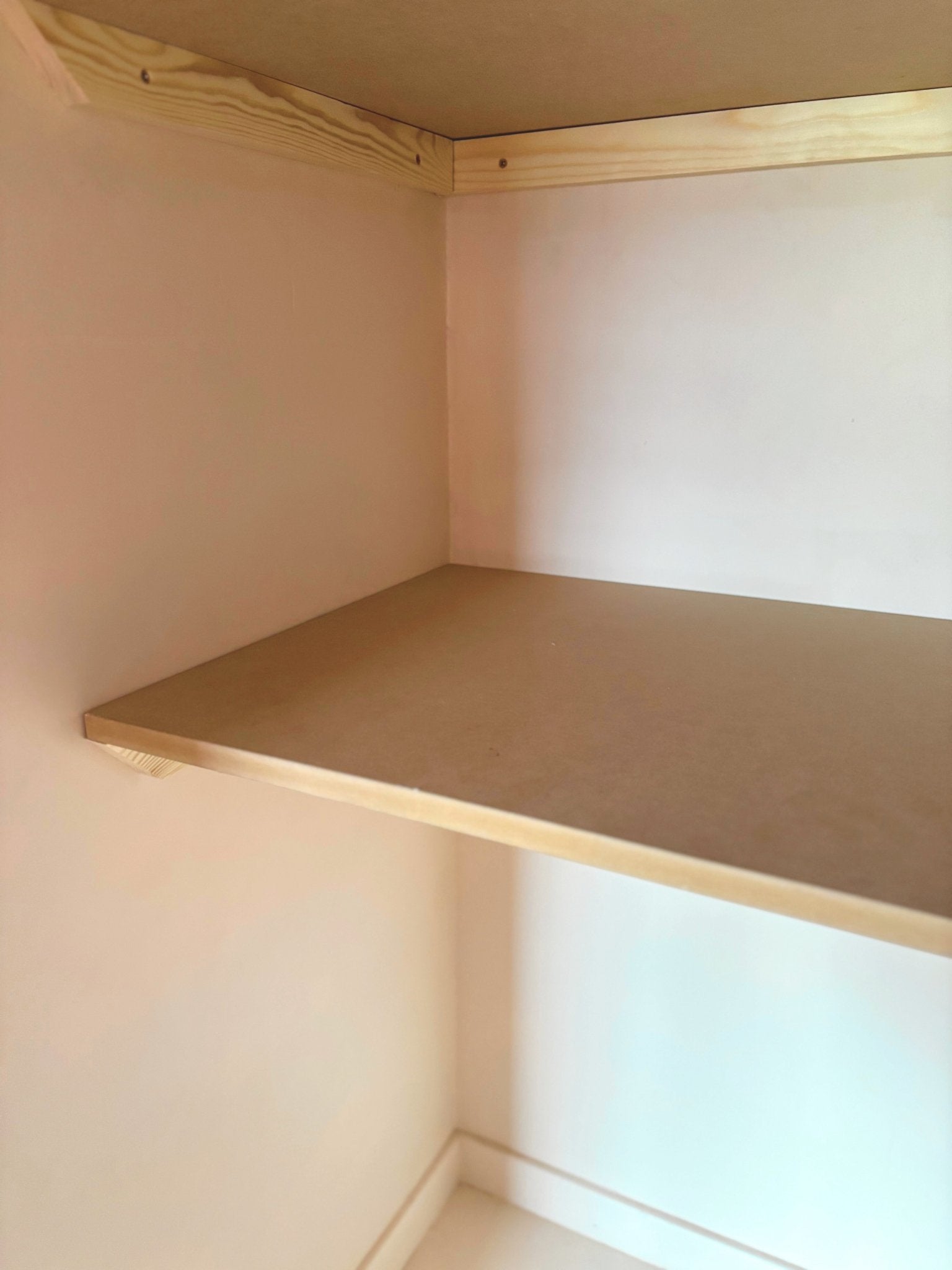 Custom Size Cupboard & Alcove Paintable Shelves 18mm | MDF Cupboard Sh ...