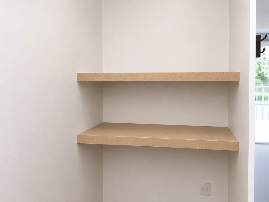 Made-to- Measure Floating Alcove Paintable Shelves | MDF Alcove Shelves | Easy to Install - Apex Bespoke Carpentry