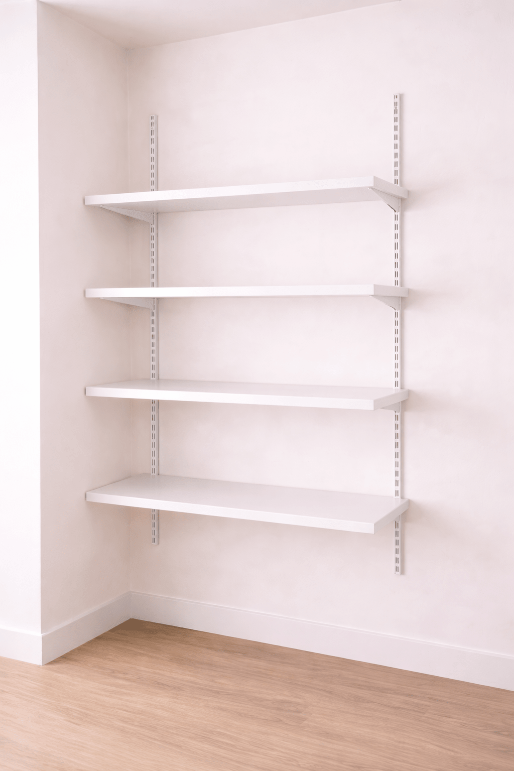 Medium Adjustable Pantry Shelving Kit | 4 Custom Size Shelves | Wall Mounted - Apex Bespoke Carpentry