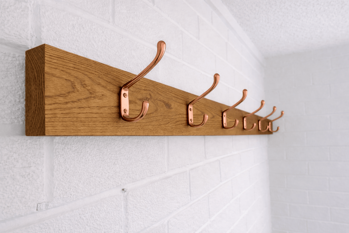 Oak Coat Rack with Customisable Hooks - Apex Bespoke Carpentry