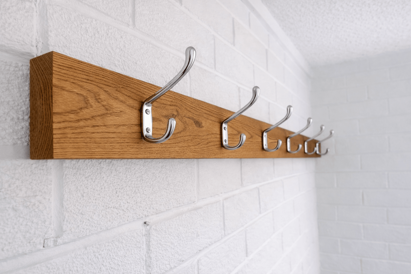 Oak Coat Rack with Customisable Hooks - Apex Bespoke Carpentry