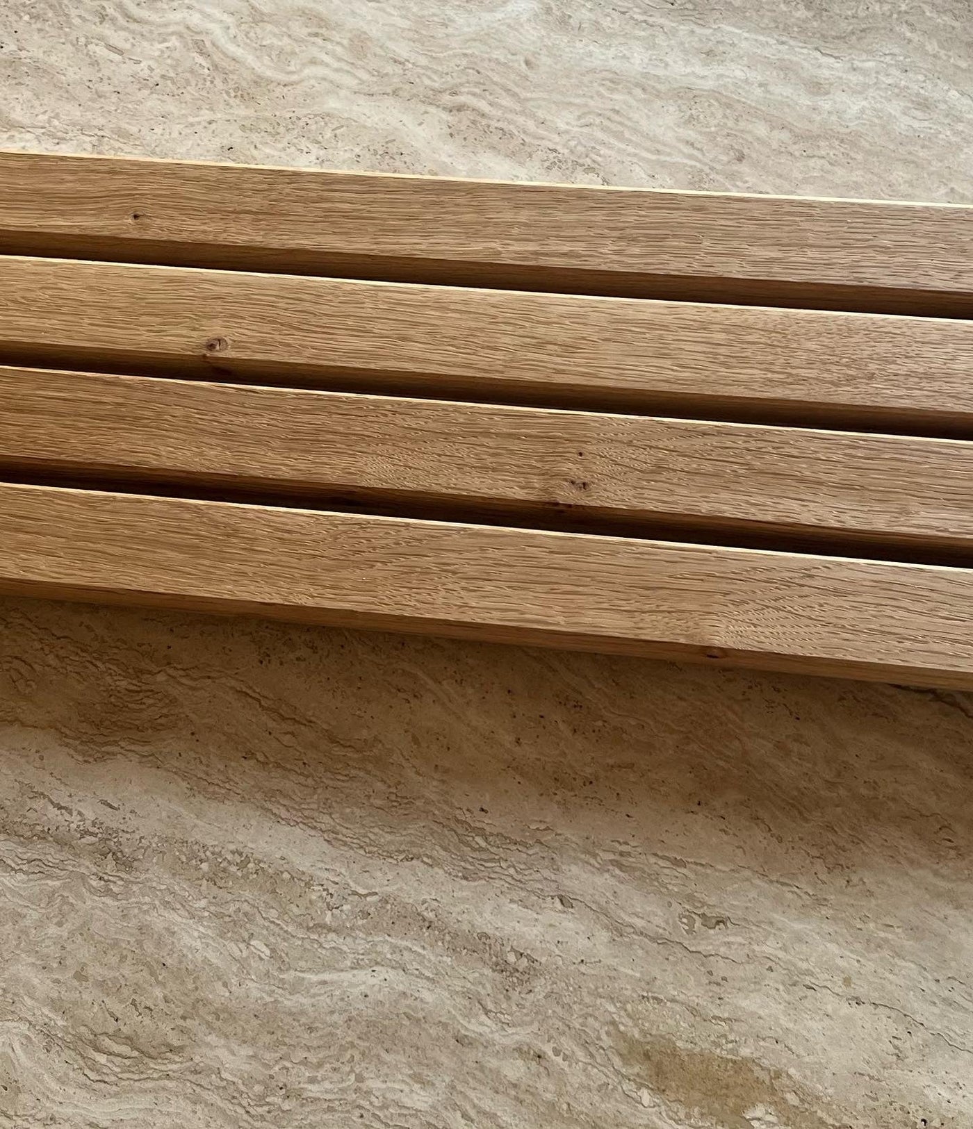 Oak Slatted Bath Tray - Apex Bespoke Carpentry