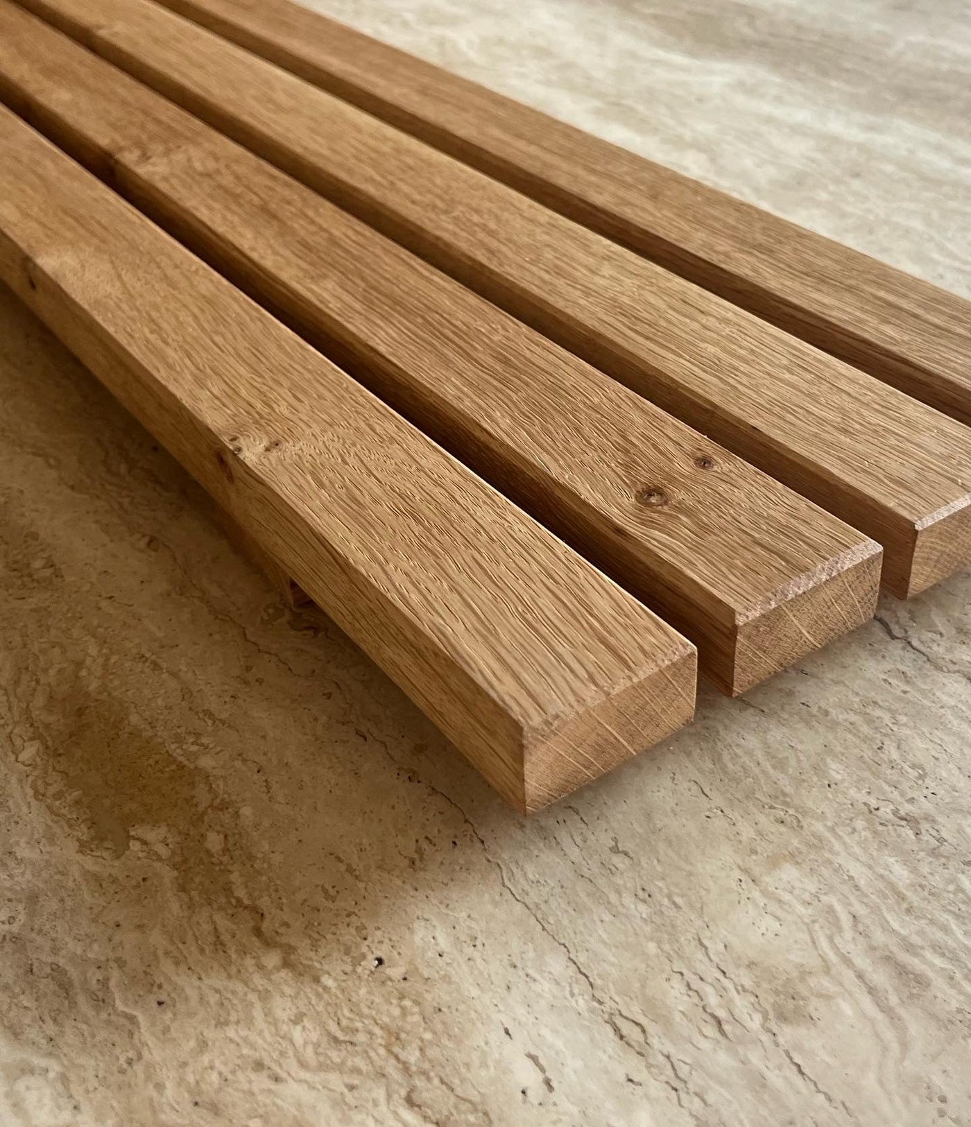 Oak Slatted Bath Tray - Apex Bespoke Carpentry