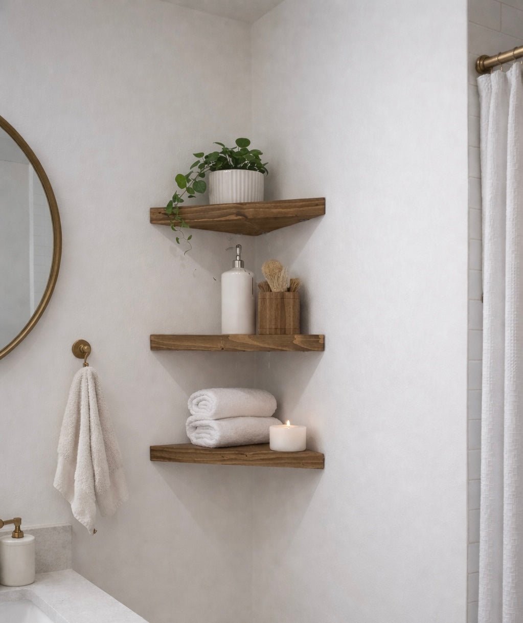 Rustic corner shelf - Apex Bespoke Carpentry