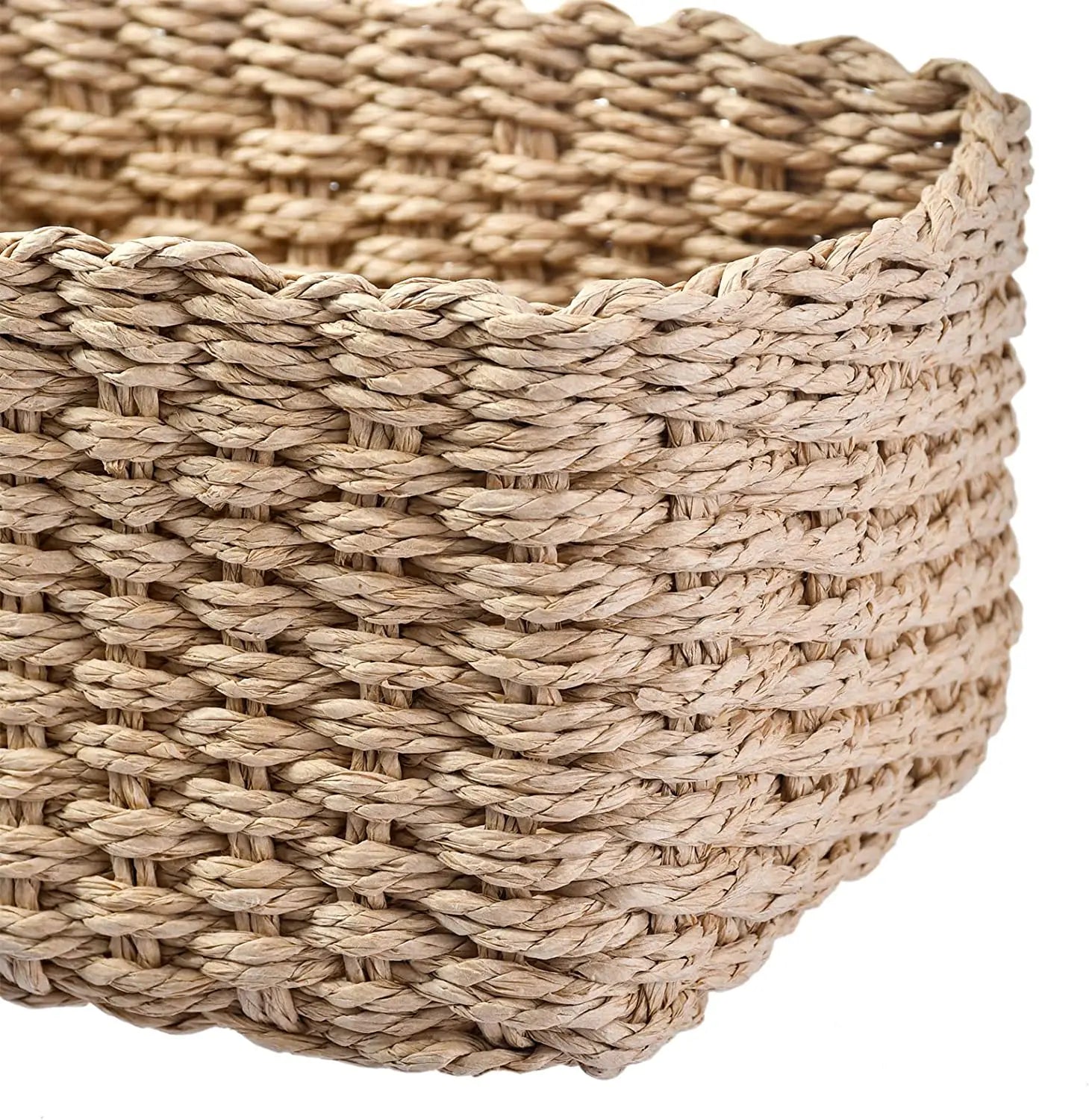 Set of 3 Braided Baskets | Storage Baskets | Storage Boxes for Accessories, Make - Up, Bathroom Organiser, Changing Table Organiser - Apex Bespoke Carpentry