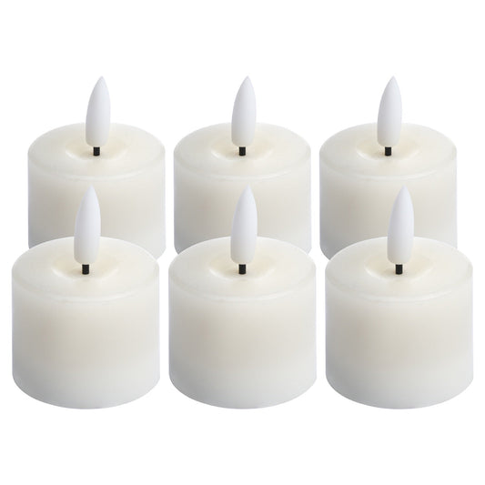 Set Of 6 Natural Glow Led Tealight Candles - Apex Bespoke Carpentry