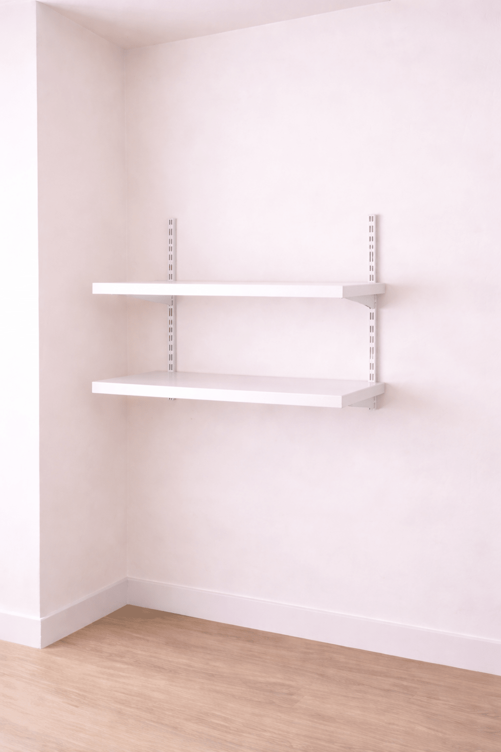 Small Adjustable Pantry Shelving Kit | 2 Custom Size Shelves | Wall Mounted - Apex Bespoke Carpentry