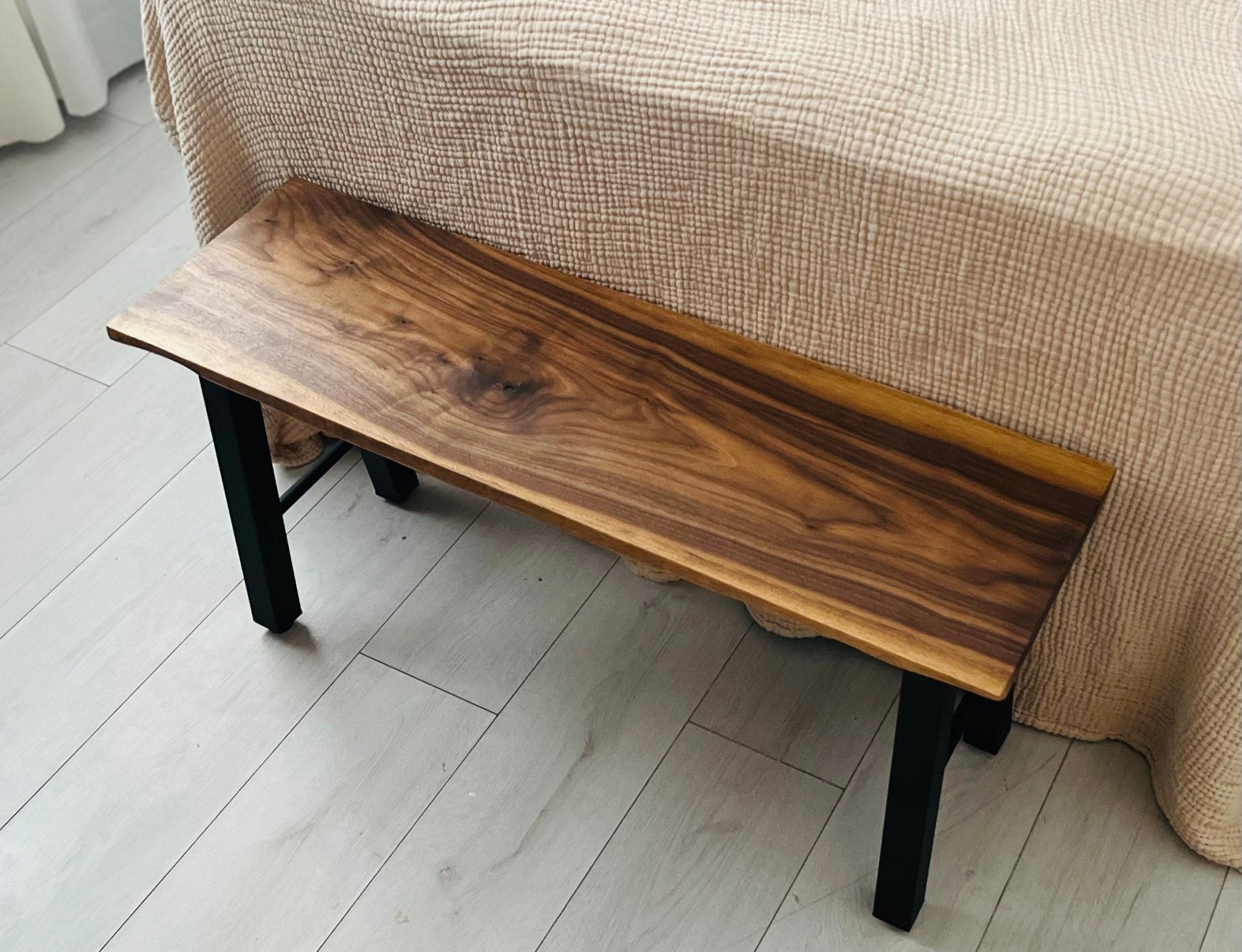 Solid Walnut Bench - Apex Bespoke Carpentry