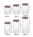Load image into Gallery viewer, Square Sealed Glass Jar | Food Storage | Kitchen Organisation | Sealed Lid - Apex Bespoke Carpentry
