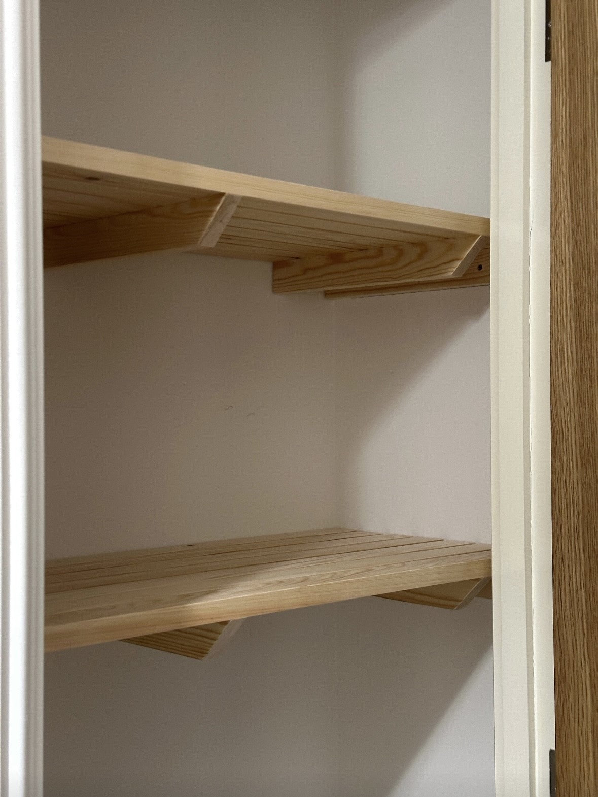 shelves designed for organised closet space