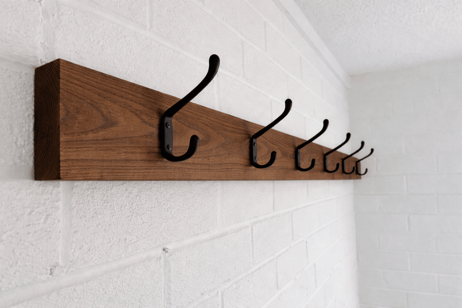 Walnut Coat Rack with Customisable Hooks - Apex Bespoke Carpentry