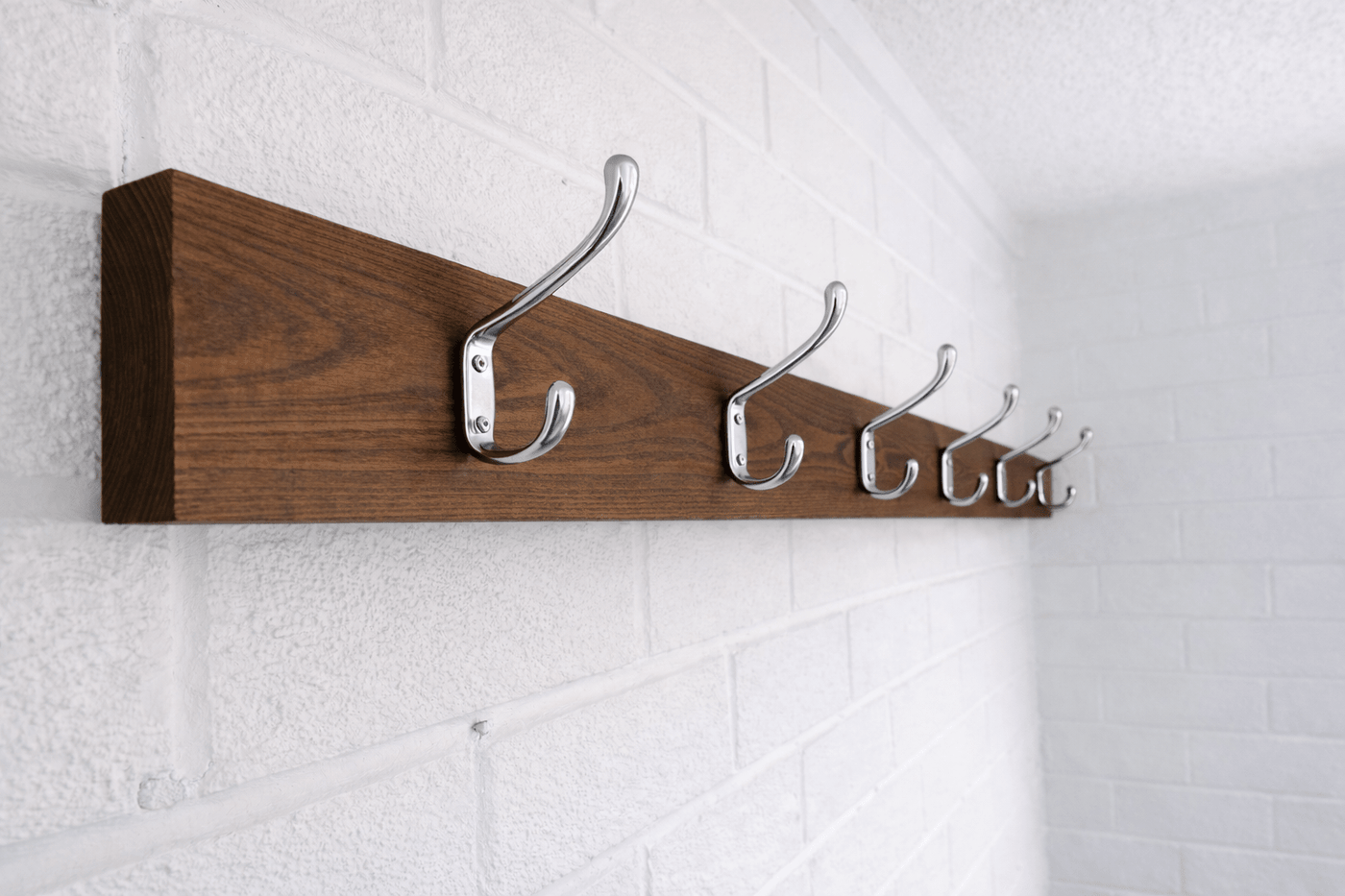 Walnut Coat Rack with Customisable Hooks - Apex Bespoke Carpentry