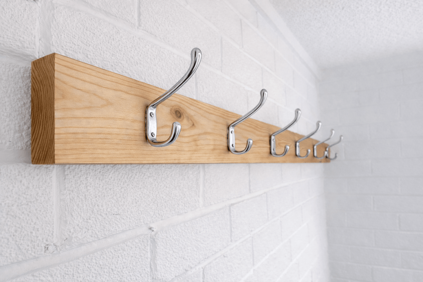 Wooden Coat Rack Danish oil with Customisable Hooks - Apex Bespoke Carpentry