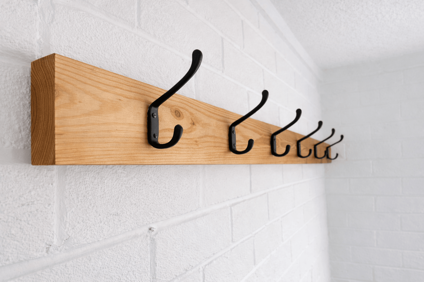 Wooden Coat Rack Danish oil with Customisable Hooks - Apex Bespoke Carpentry