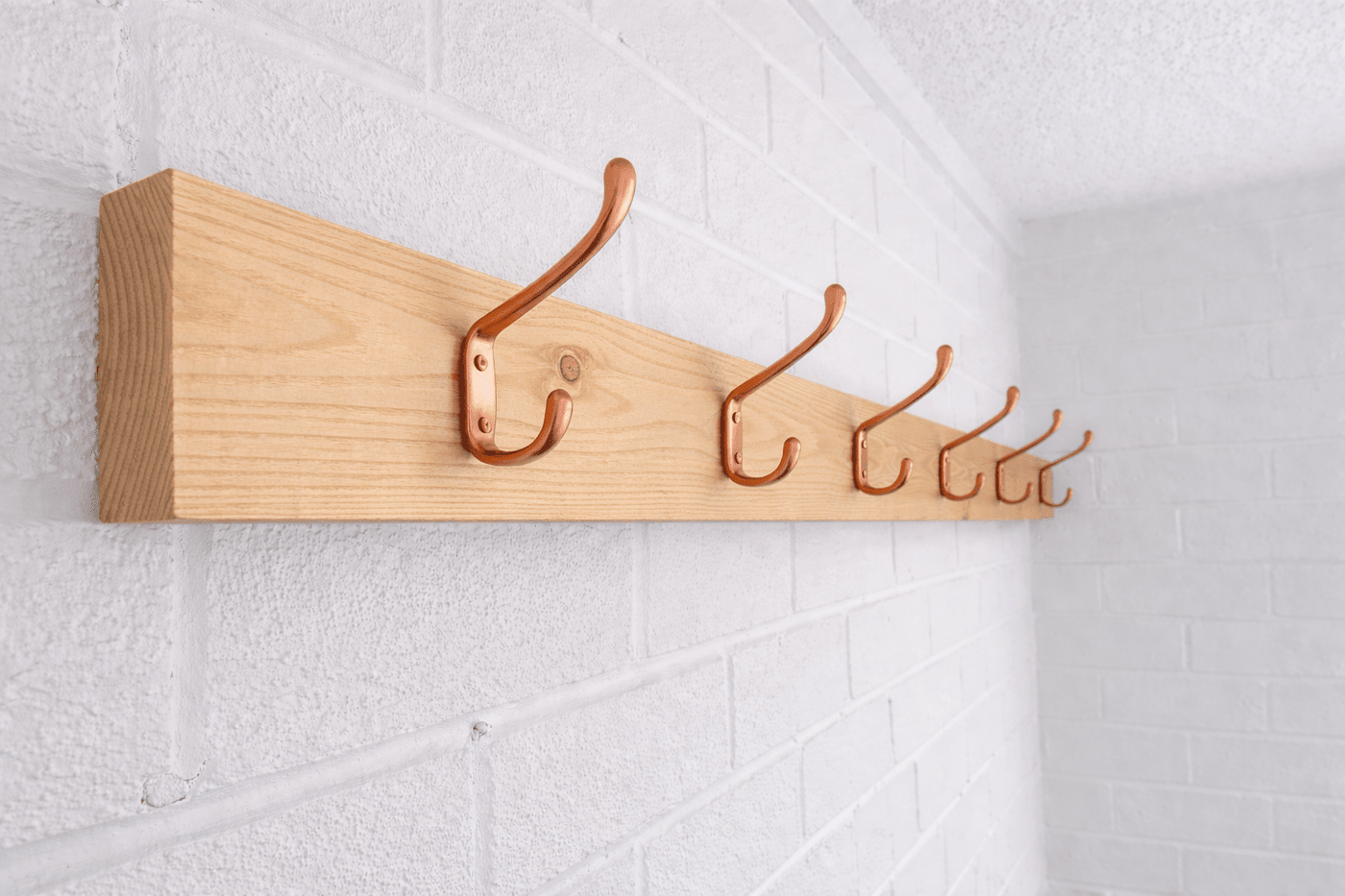 Wooden Coat Rack Unstained with Customisable Hooks - Apex Bespoke Carpentry