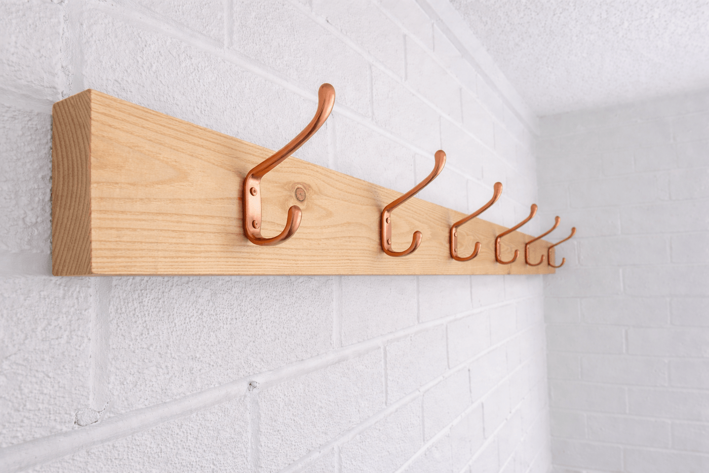 Wooden Coat Rack Unstained with Customisable Hooks - Apex Bespoke Carpentry